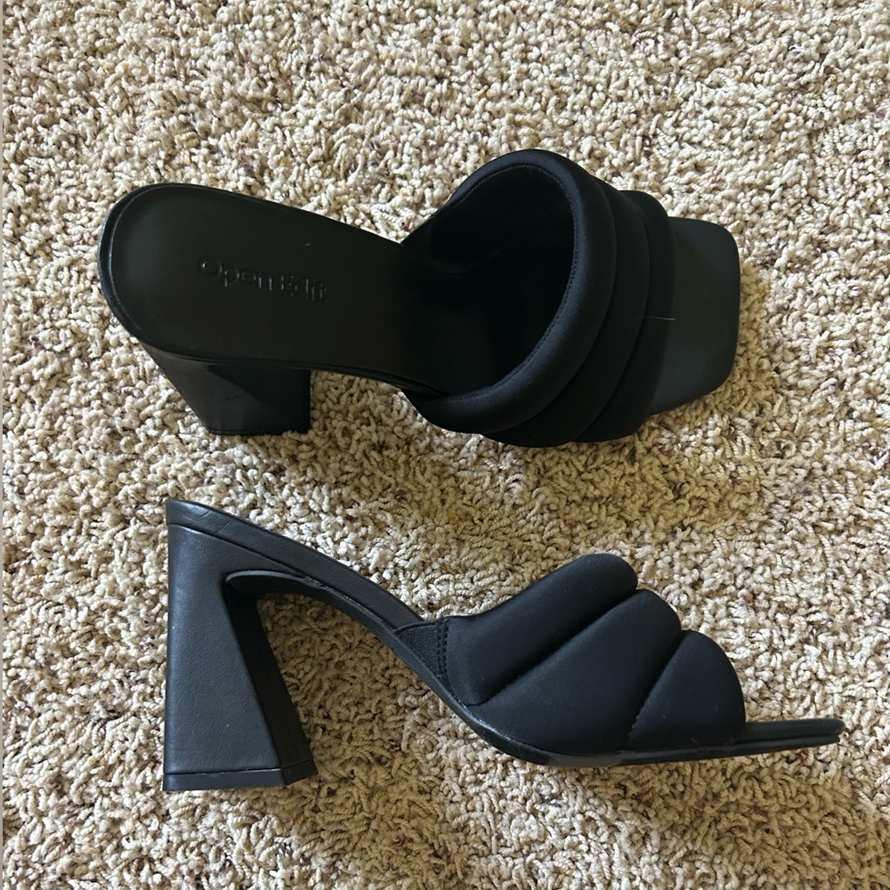 Open Edit Black Heels (size 8)
